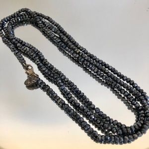 Waxing Poetic Black Spinel 37" Beaded Necklace